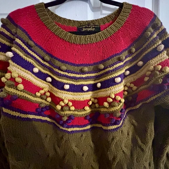 Colorful Women's Crew Neck Sweater - Picture 7 of 16